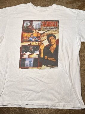 Scarface Graphic Crew Neck T-Shirt - White